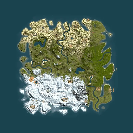 Rust map seed 1105743751, 5050x5050m top-down preview