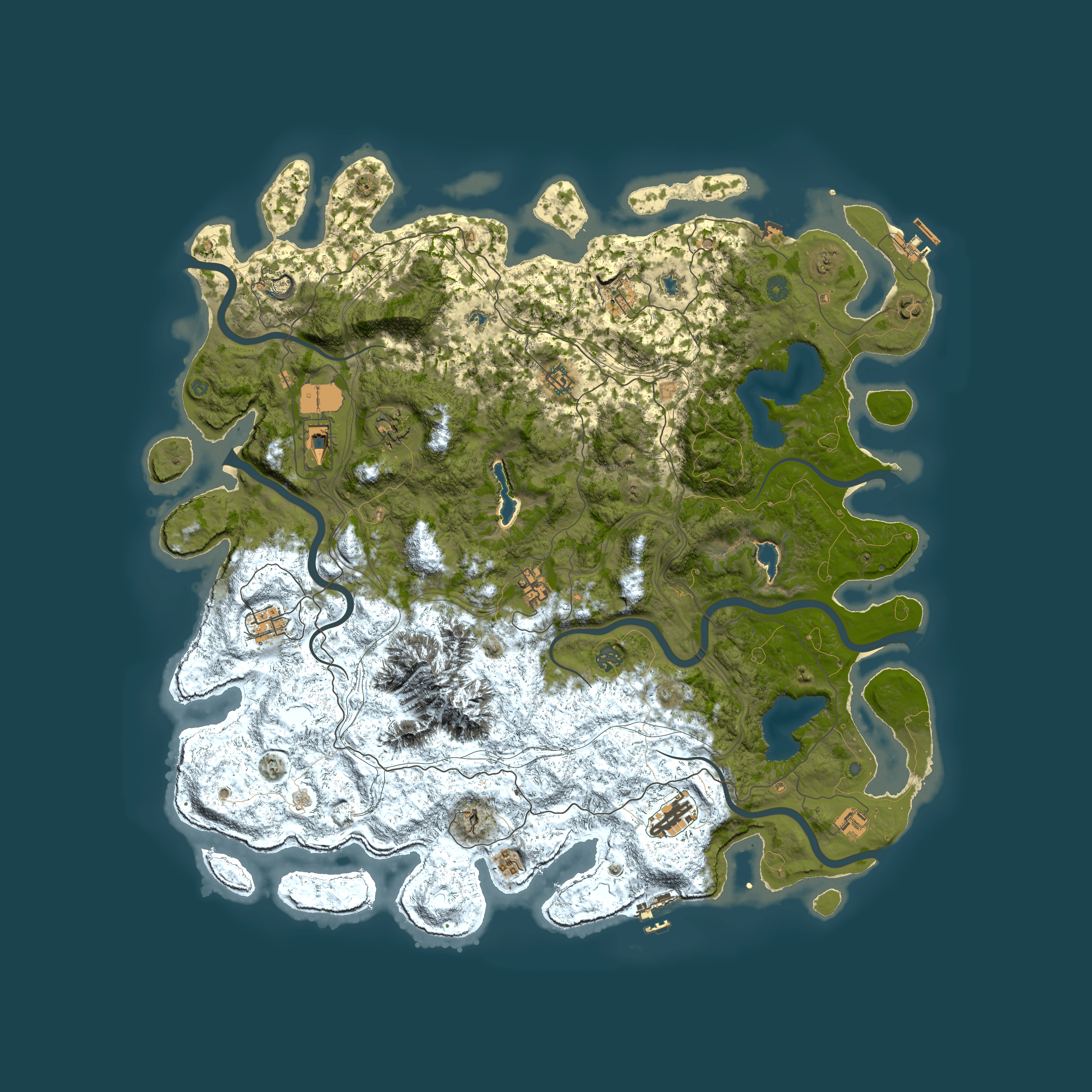Full top-down render of Rust map seed 878617745, 5250x5250m