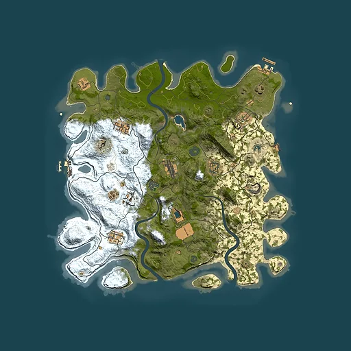 Rust map seed 465654457, 4000x4000m top-down preview