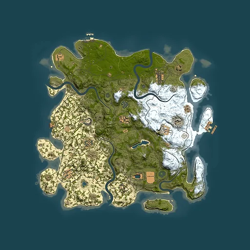 Rust map seed 638262290, 4200x4200m top-down preview