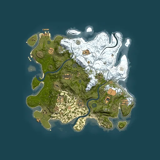 Rust map seed 976773814, 3850x3850m top-down preview