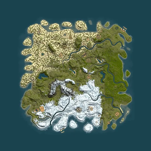 Rust map seed 701093485, 5700x5700m top-down preview