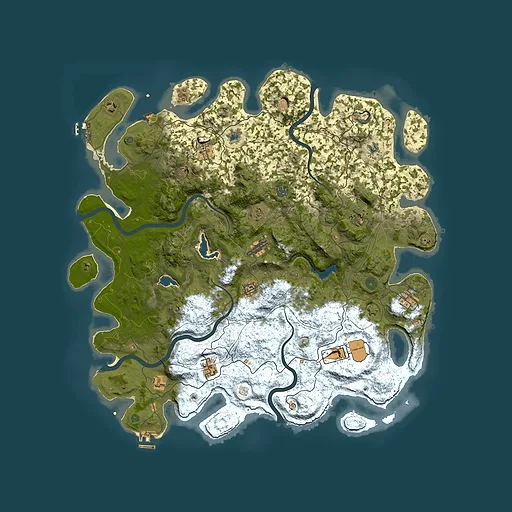 Rust map seed 745835787, 4900x4900m top-down preview