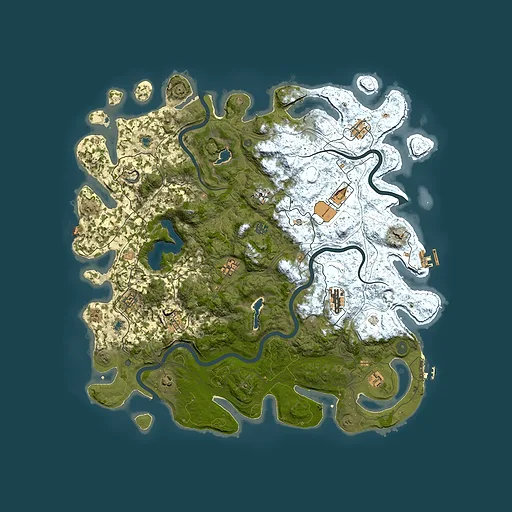 Rust map seed 1285179698, 4950x4950m top-down preview