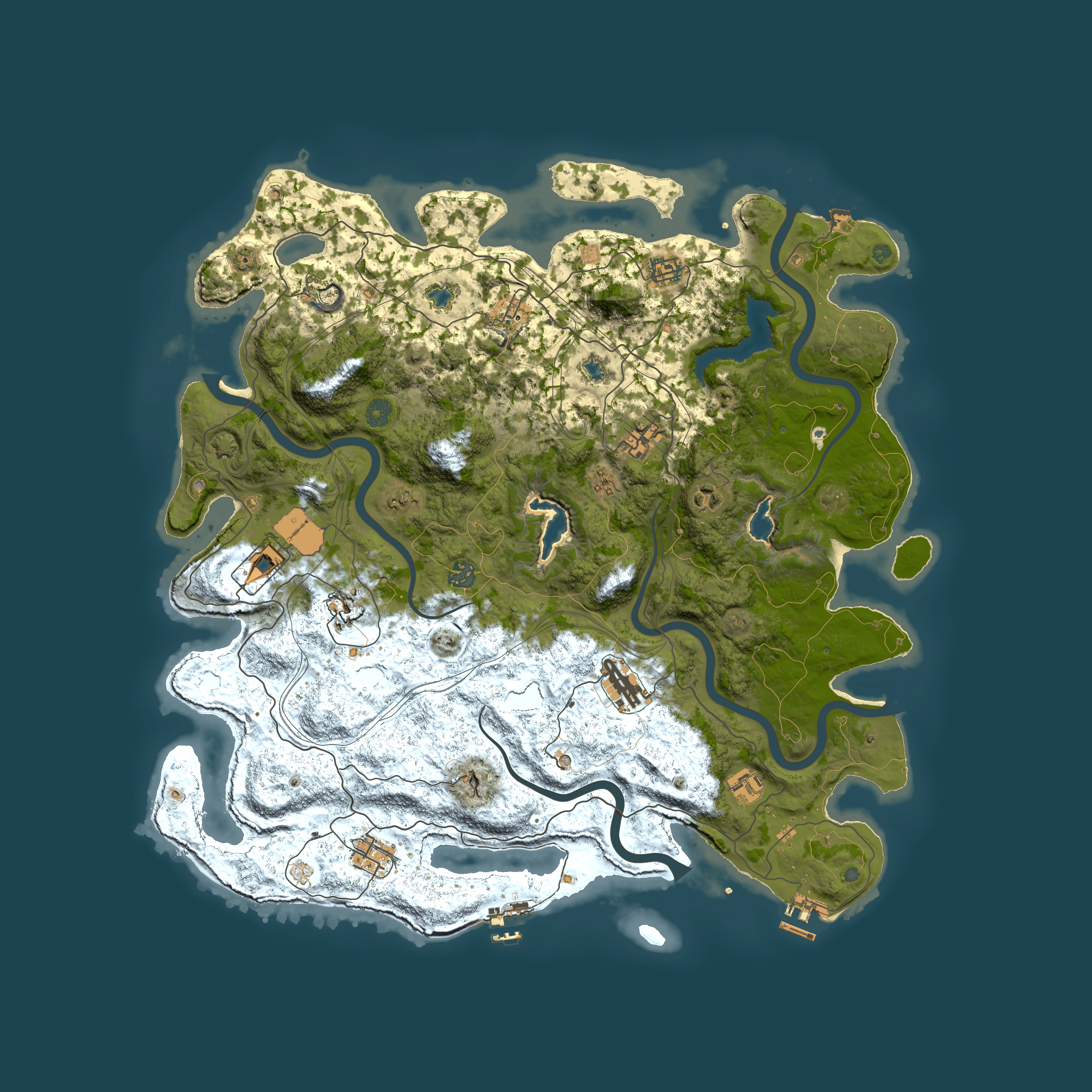 Full top-down render of Rust map seed 1997137618, 4700x4700m