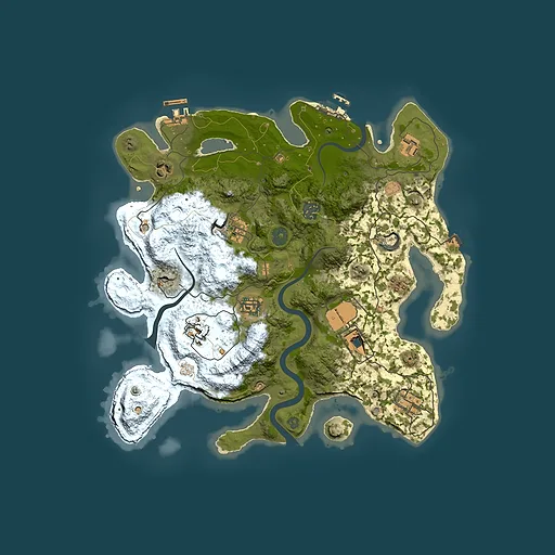 Rust map seed 48191350, 3600x3600m top-down preview