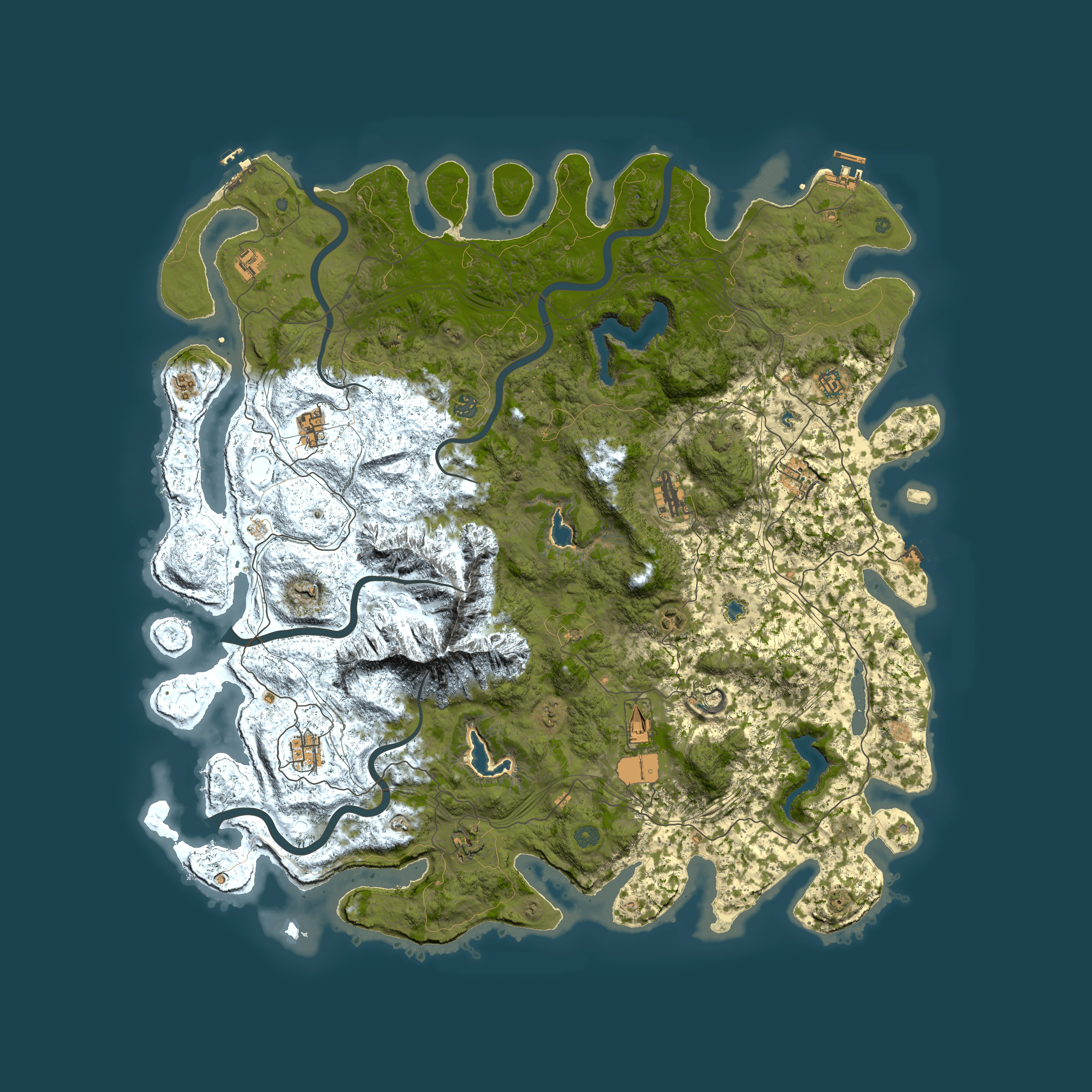 Full top-down render of Rust map seed 590395398, 5500x5500m