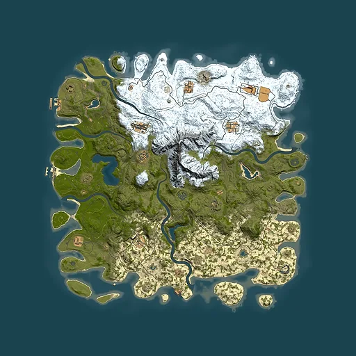 Rust map seed 368964235, 5100x5100m top-down preview
