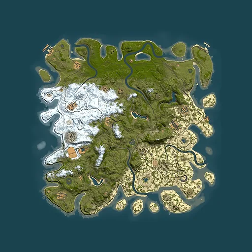 Rust map seed 1616983848, 4650x4650m top-down preview