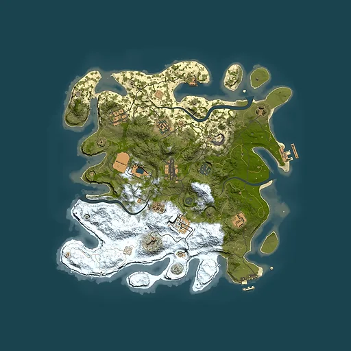 Rust map seed 493583967, 3550x3550m top-down preview