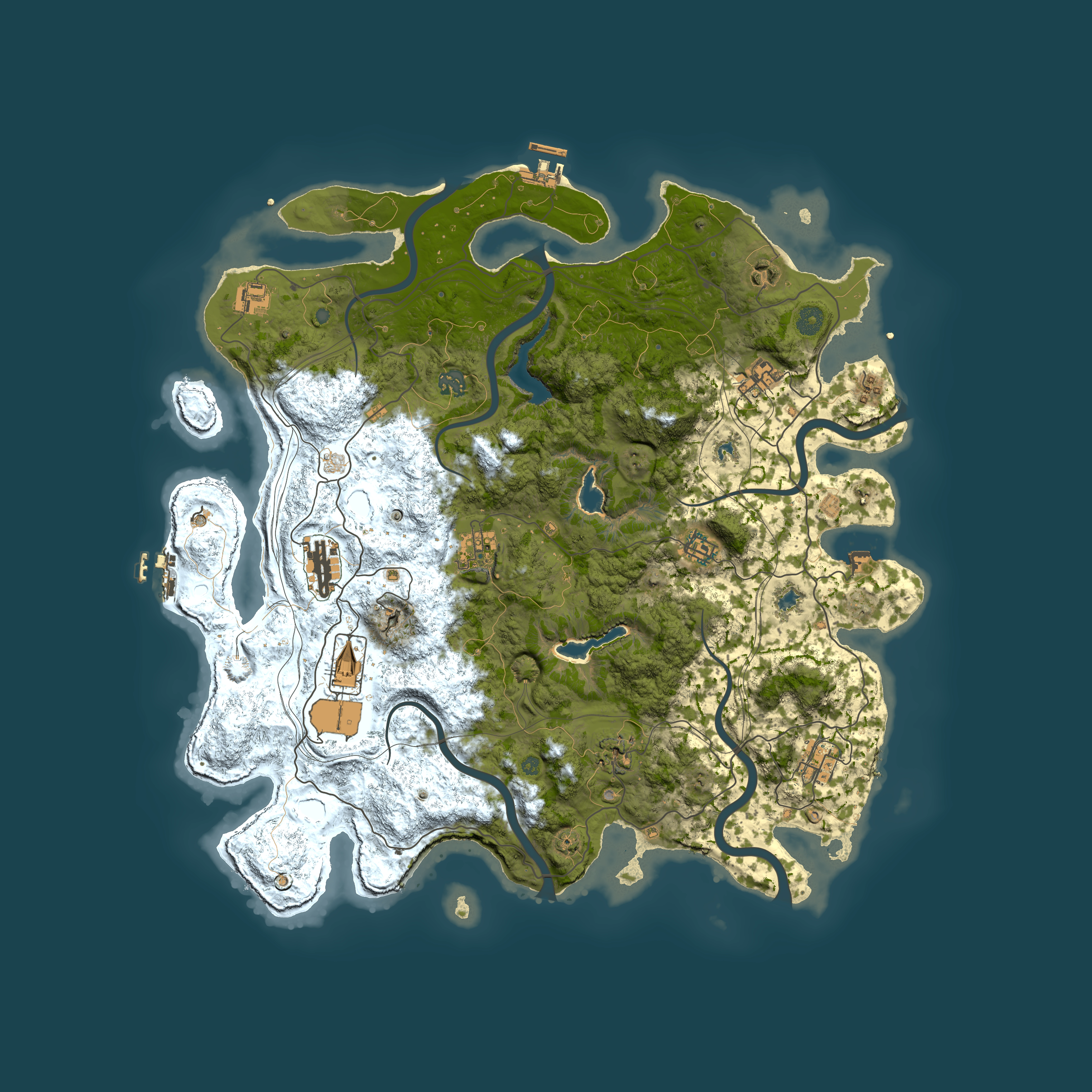 Full top-down render of Rust map seed 2098849119, 4500x4500m