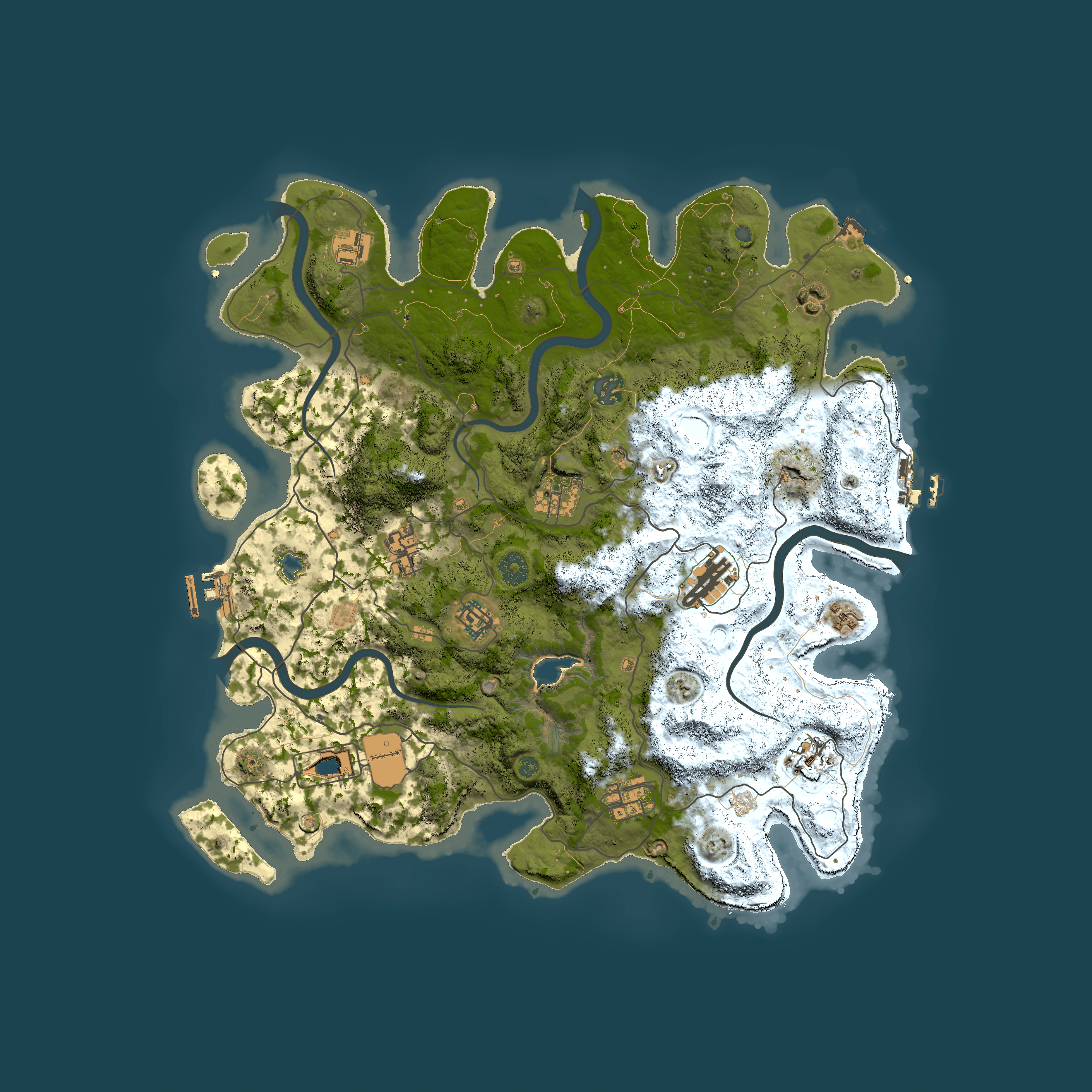 Full top-down render of Rust map seed 1619570527, 4050x4050m