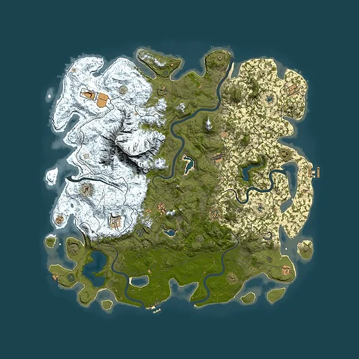 Rust map seed 1464972309, 5500x5500m top-down preview