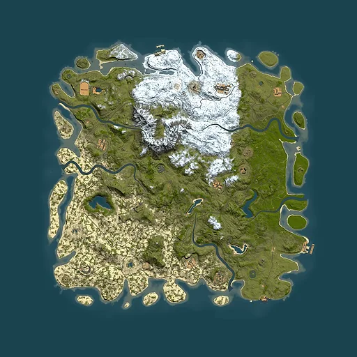 Rust map seed 1967365395, 5700x5700m top-down preview