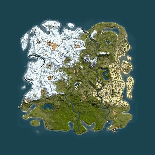 Rust map seed 1473645078, 5250x5250m top-down preview