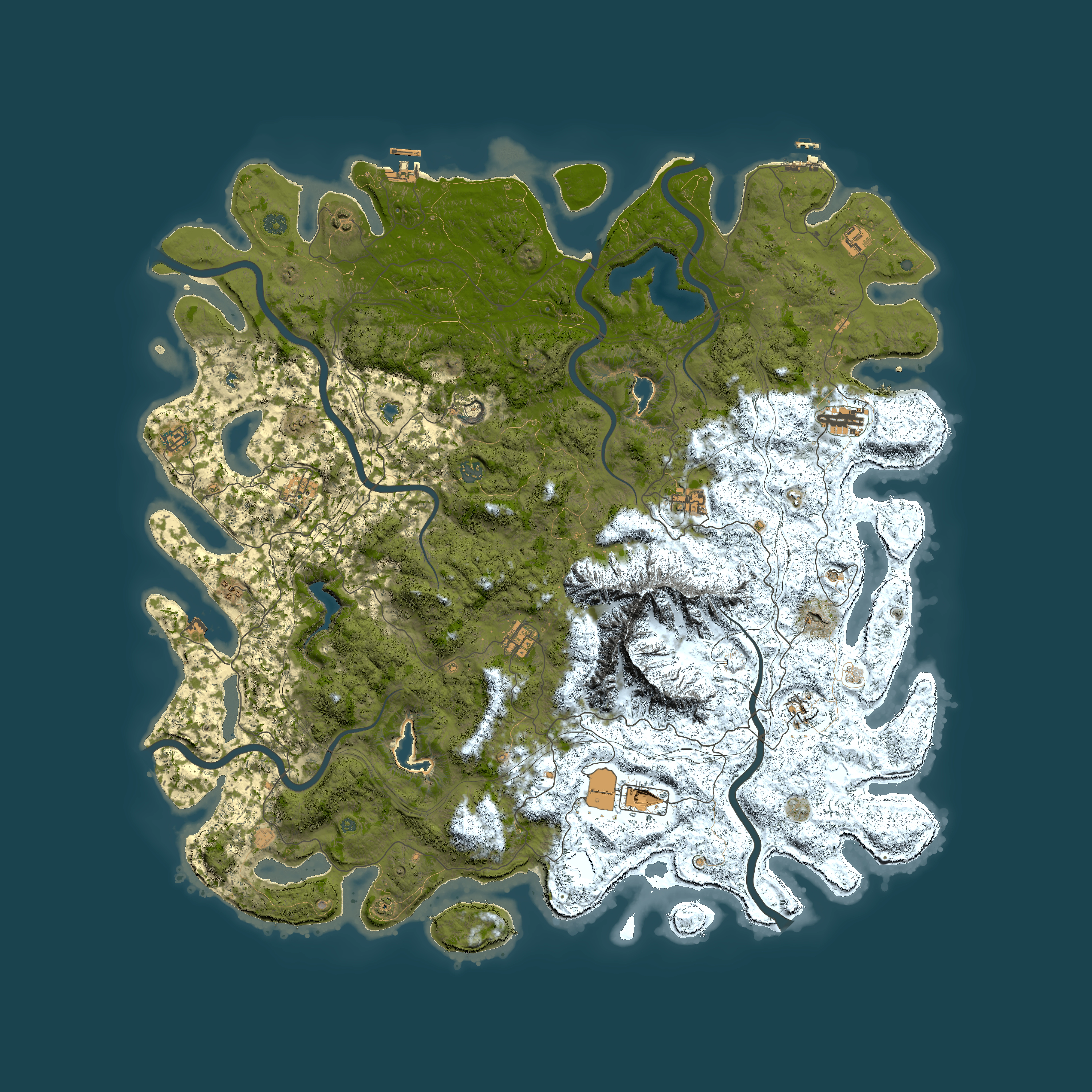 Full top-down render of Rust map seed 850279279, 5700x5700m