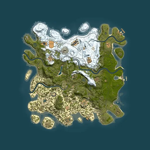 Rust map seed 1677369077, 4350x4350m top-down preview
