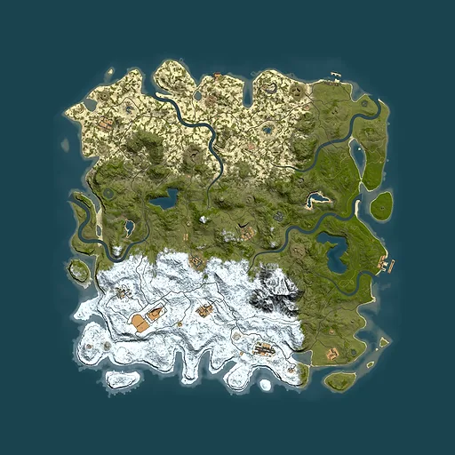 Rust map seed 1426584371, 5350x5350m top-down preview