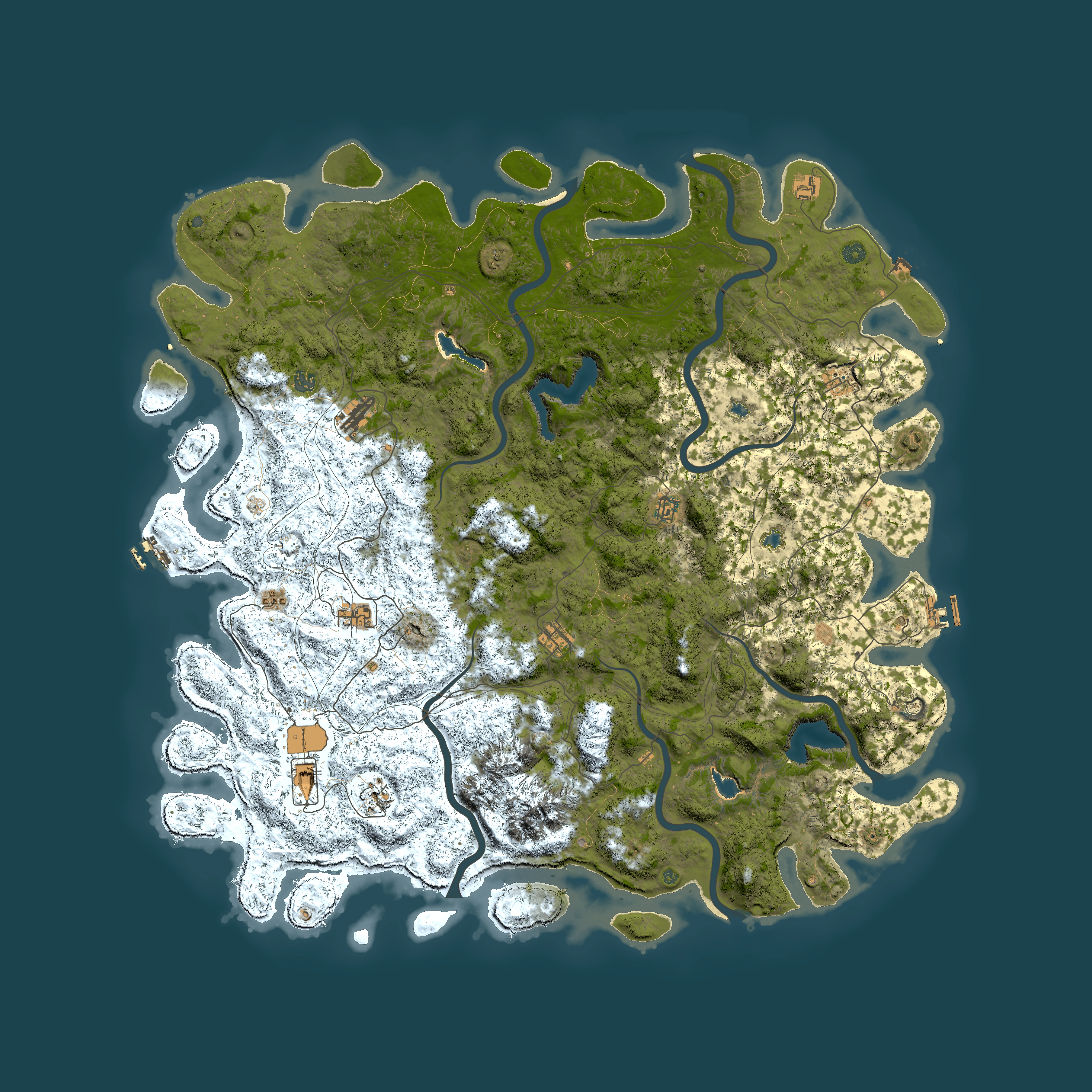 Full top-down render of Rust map seed 1849204682, 5850x5850m