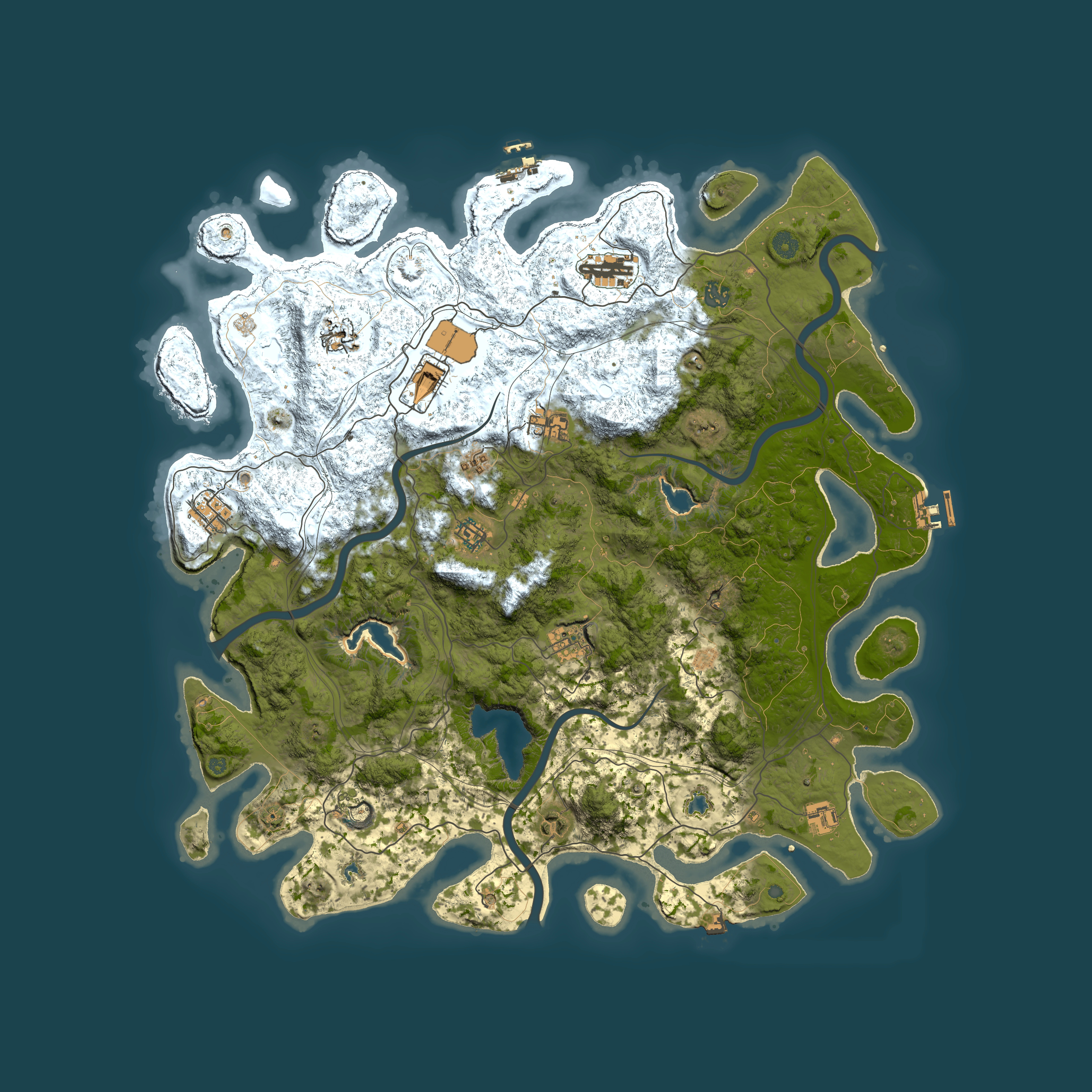 Full top-down render of Rust map seed 295152546, 4850x4850m