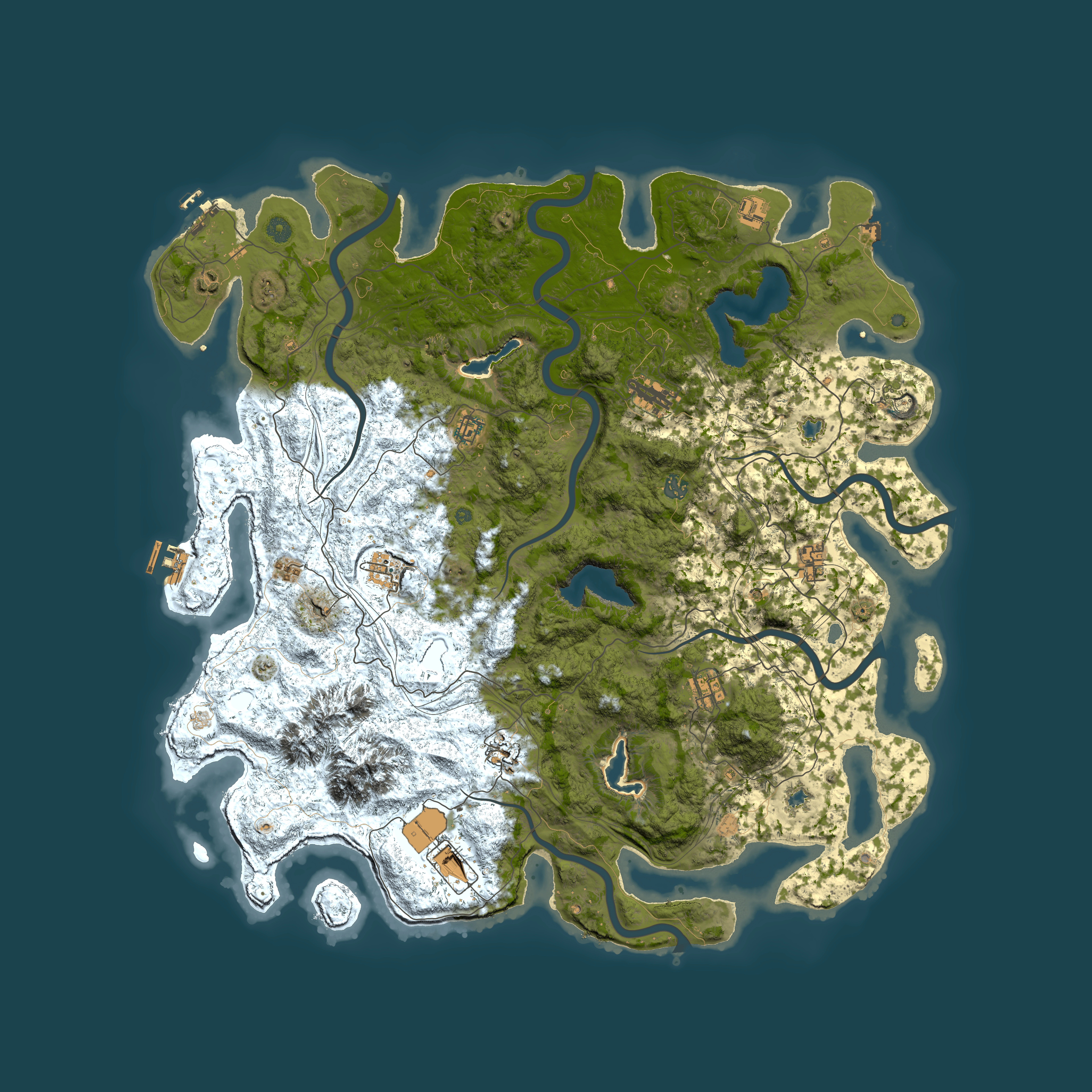 Full top-down render of Rust map seed 381943808, 5200x5200m