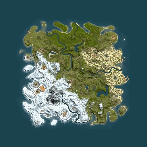 Rust map seed 191211656, 5050x5050m top-down preview