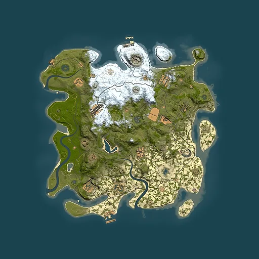 Rust map seed 437815738, 4000x4000m top-down preview