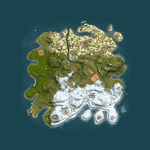 Rust map seed 446199606, 3750x3750m top-down preview