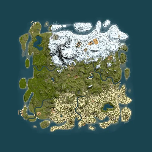 Rust map seed 1925374813, 5500x5500m top-down preview