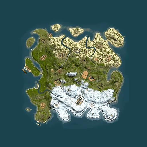 Rust map seed 476493689, 3900x3900m top-down preview