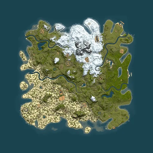 Rust map seed 231304252, 5400x5400m top-down preview