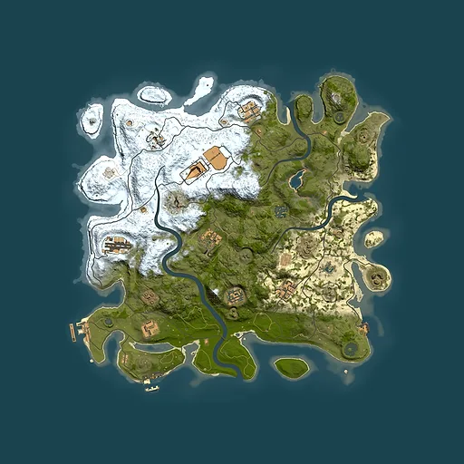 Rust map seed 151056712, 4000x4000m top-down preview