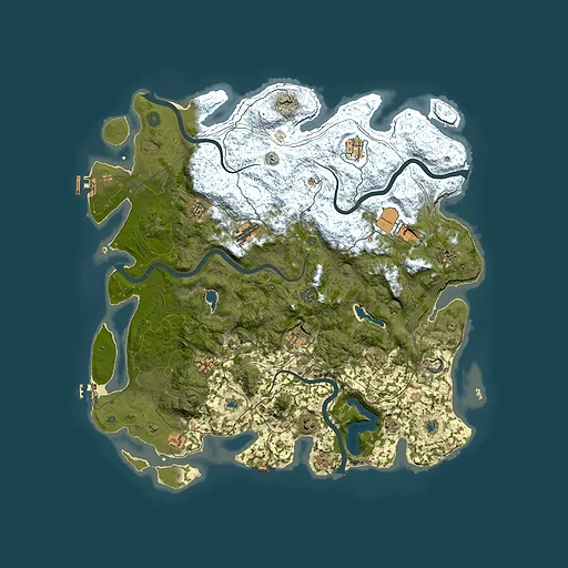 Rust map seed 1430183733, 4850x4850m top-down preview