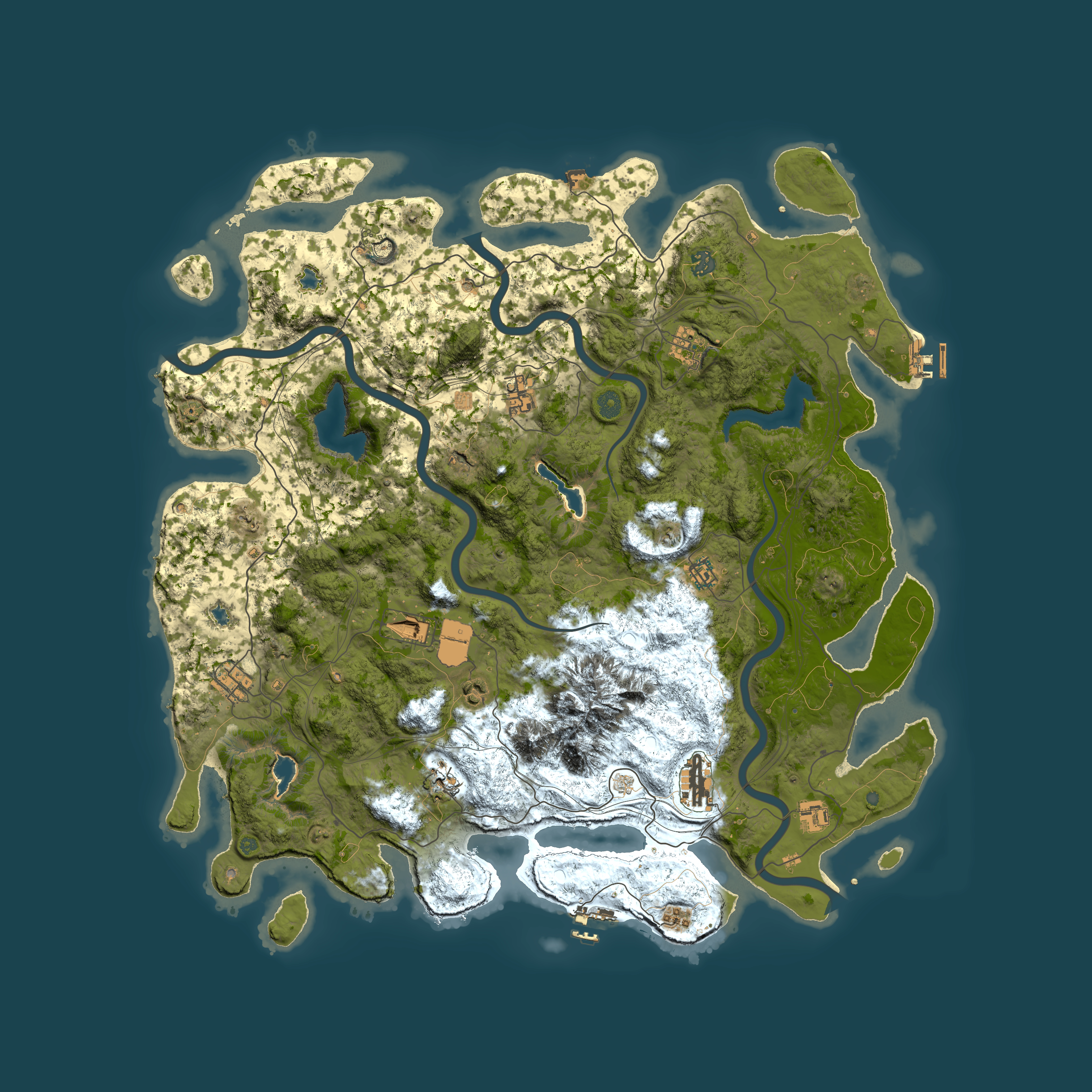 Full top-down render of Rust map seed 1270830963, 5000x5000m