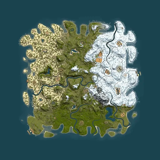 Rust map seed 990776158, 5400x5400m top-down preview