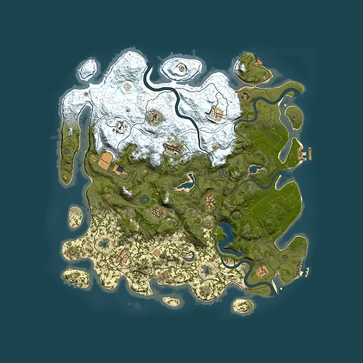 Rust map seed 2065358833, 4500x4500m top-down preview