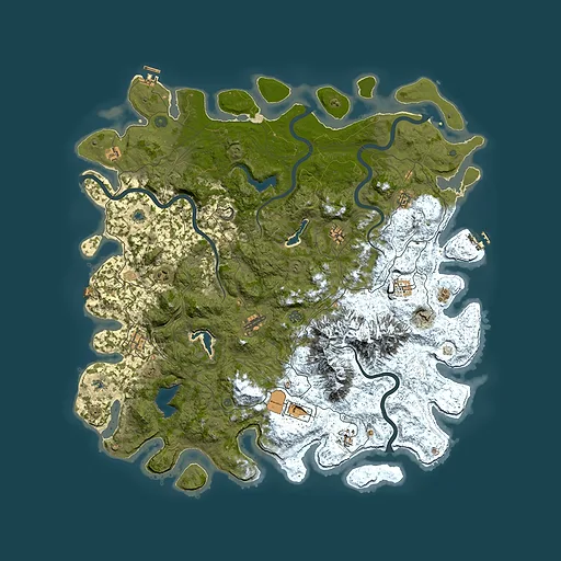 Rust map seed 28362911, 5350x5350m top-down preview