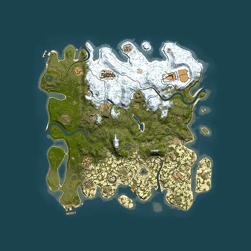 Rust map seed 1011087564, 4100x4100m top-down preview