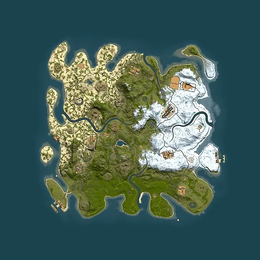 Rust map seed 319520250, 4150x4150m top-down preview