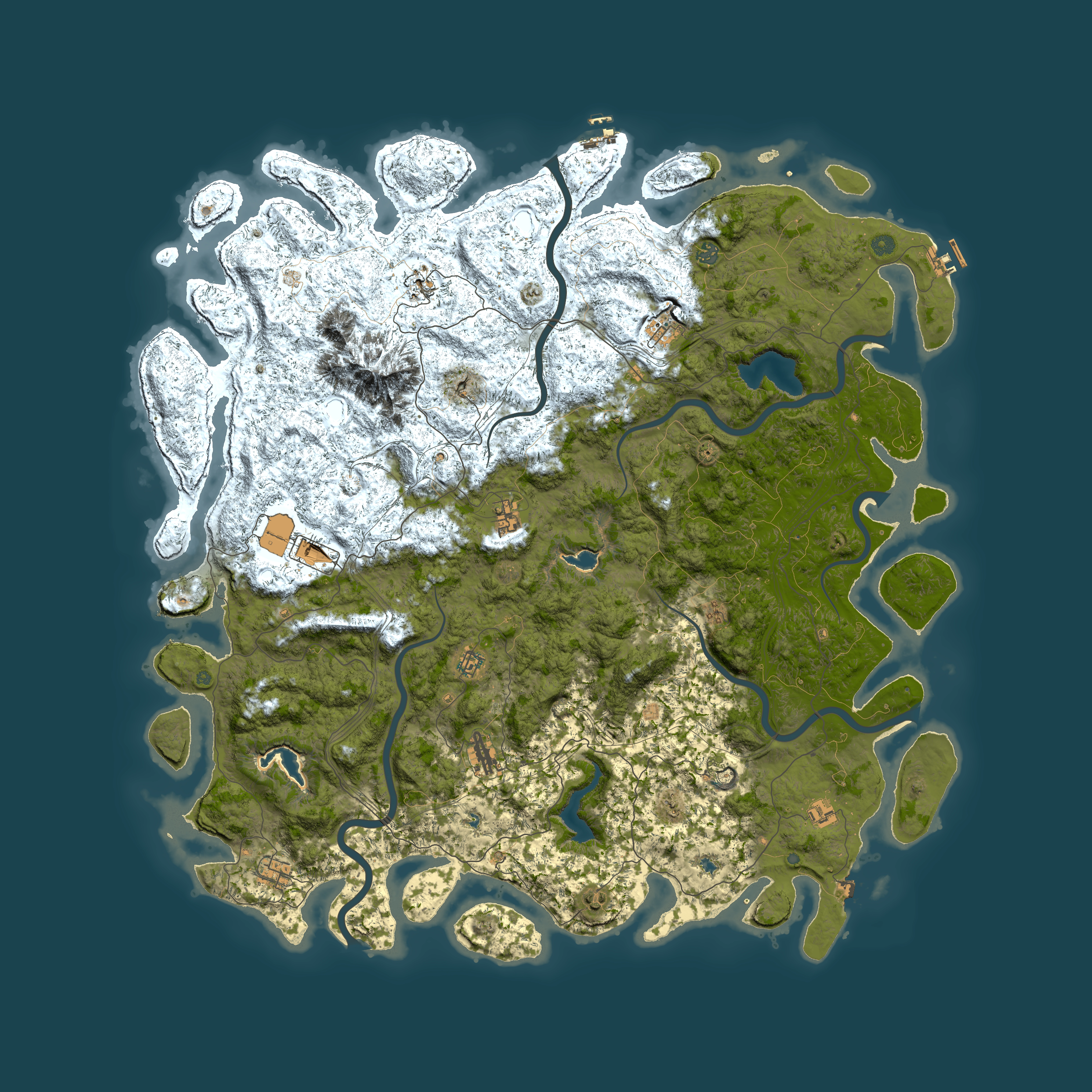 Full top-down render of Rust map seed 462470215, 5900x5900m