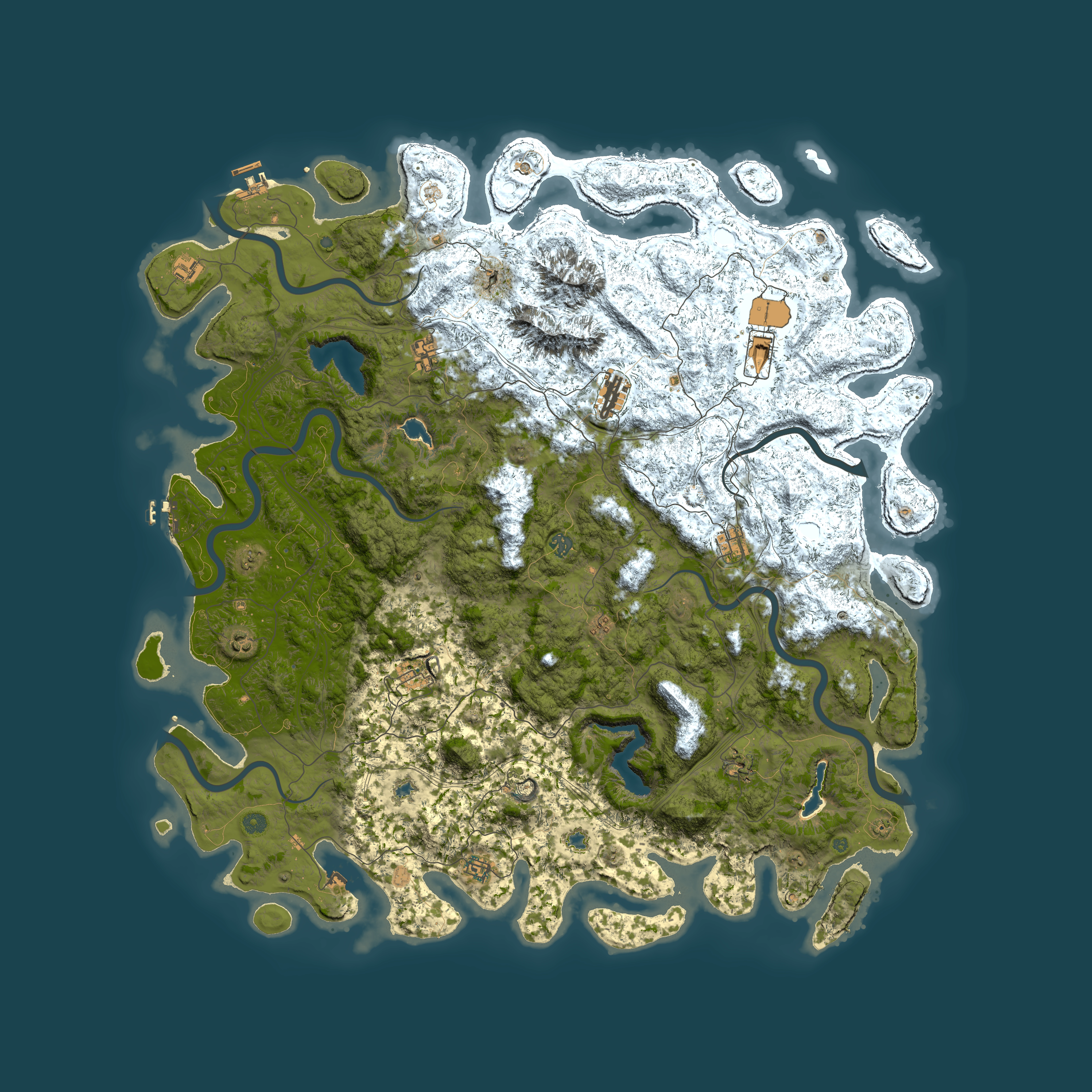 Full top-down render of Rust map seed 36970435, 5800x5800m