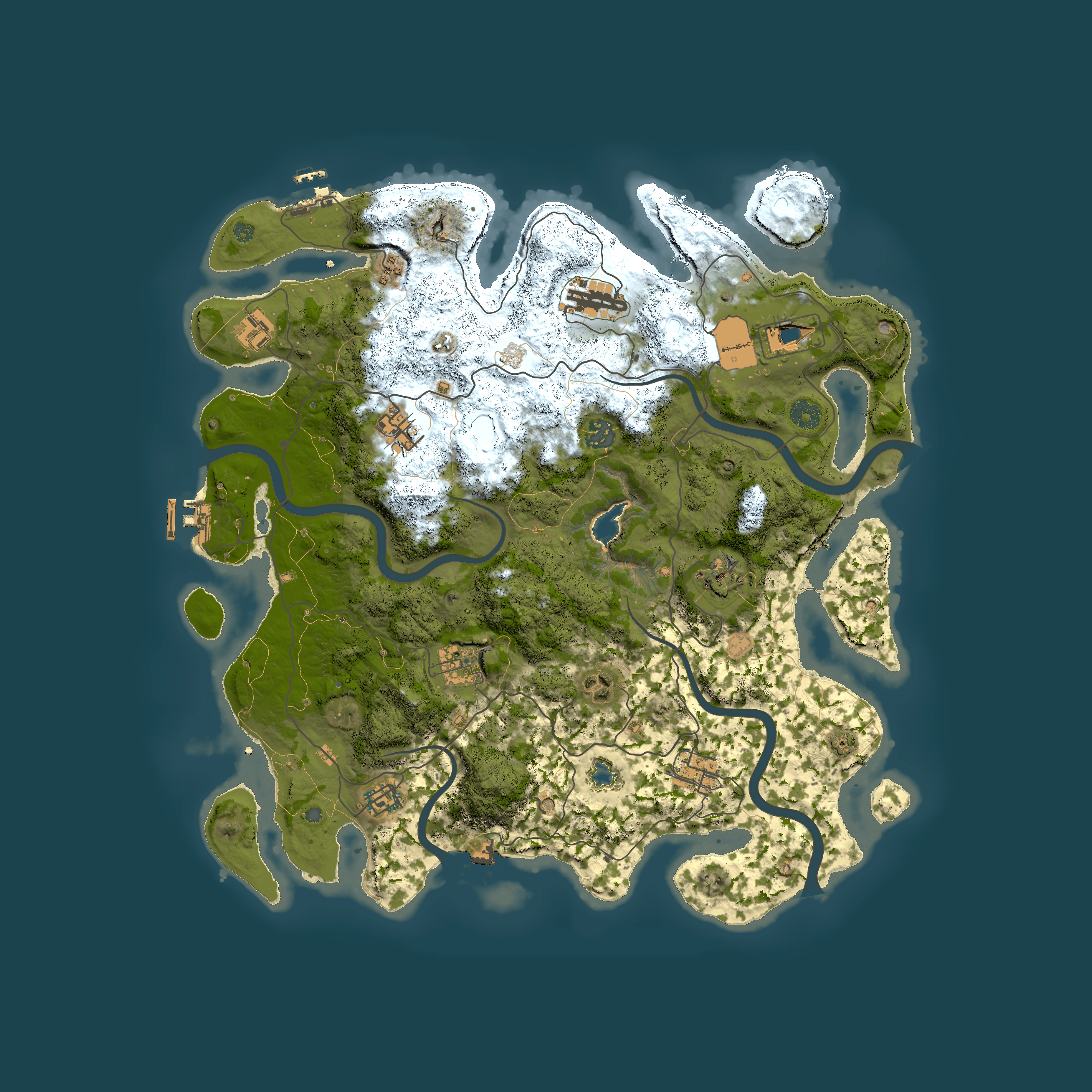 Full top-down render of Rust map seed 193094463, 4200x4200m