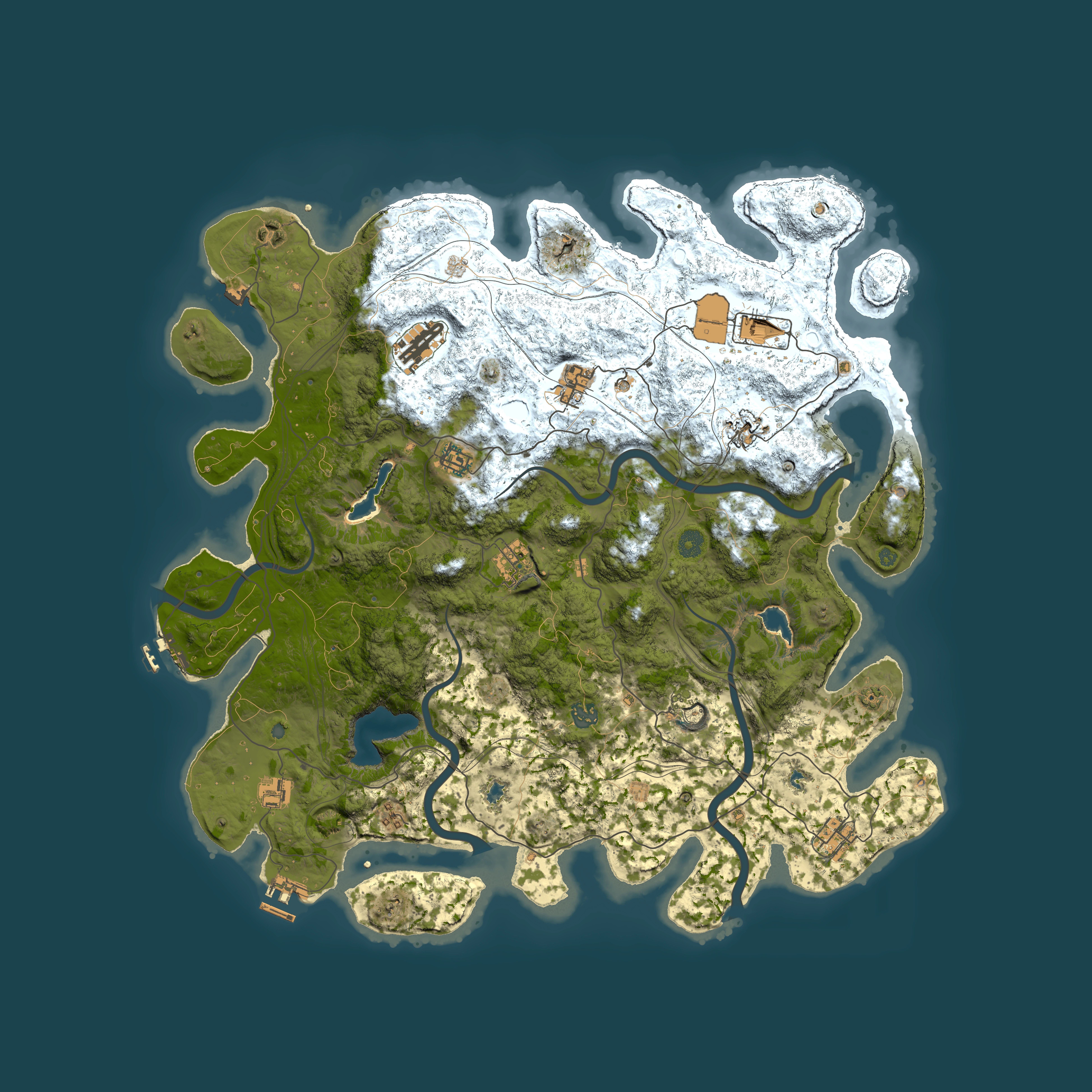 Full top-down render of Rust map seed 1058141893, 4700x4700m