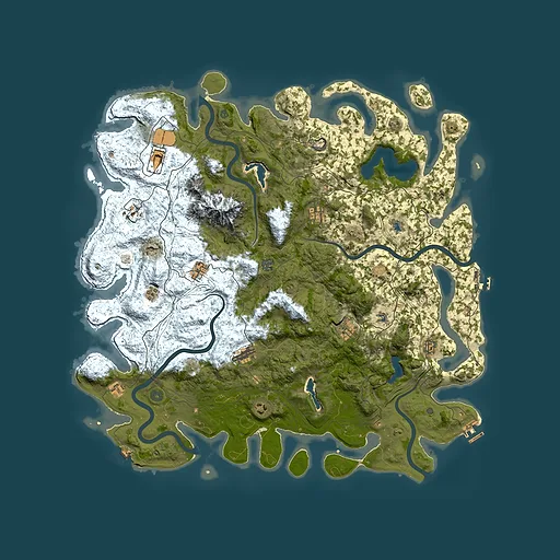 Rust map seed 150166066, 5250x5250m top-down preview