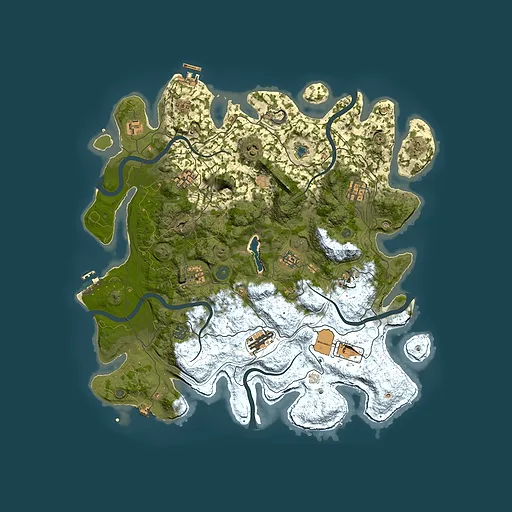 Rust map seed 1320407304, 4300x4300m top-down preview