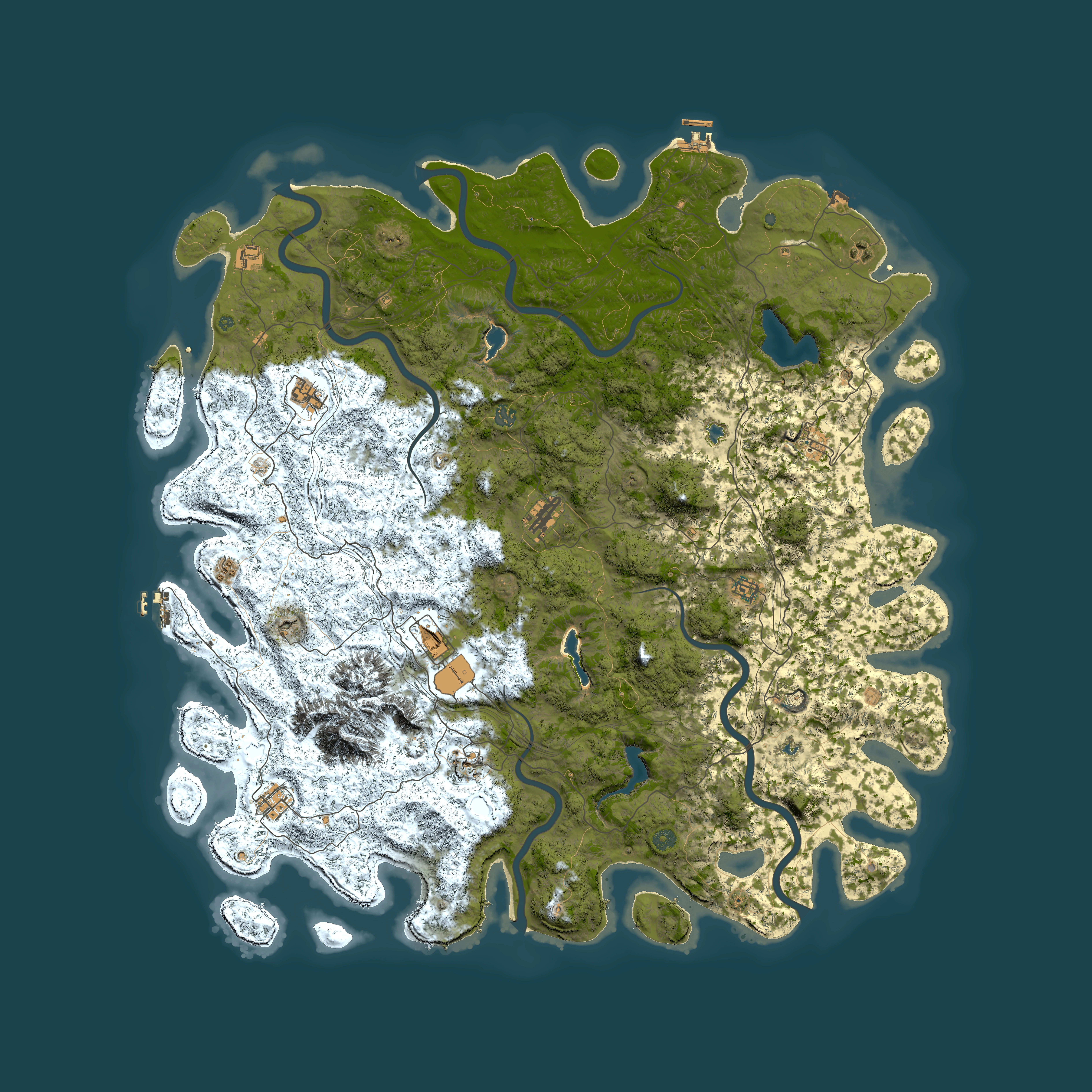 Full top-down render of Rust map seed 984948181, 5850x5850m