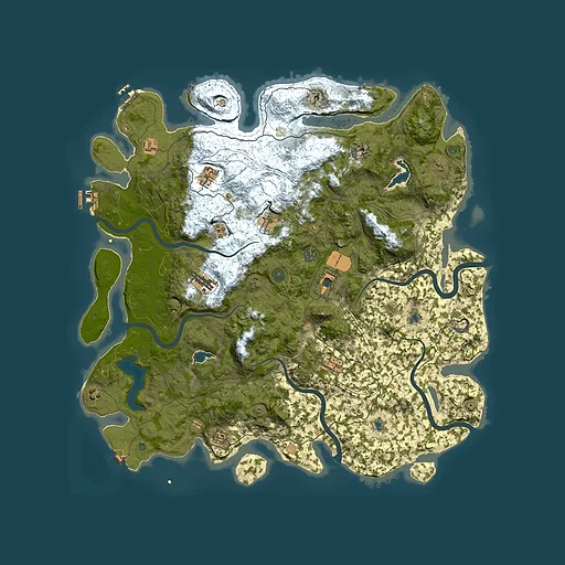 Rust map seed 304976015, 4950x4950m top-down preview