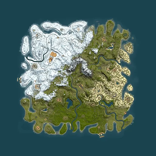 Rust map seed 1693357692, 5550x5550m top-down preview