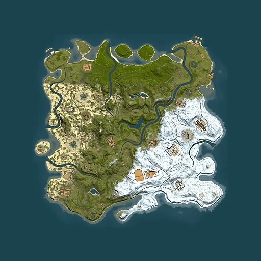 Rust map seed 1245303187, 4500x4500m top-down preview