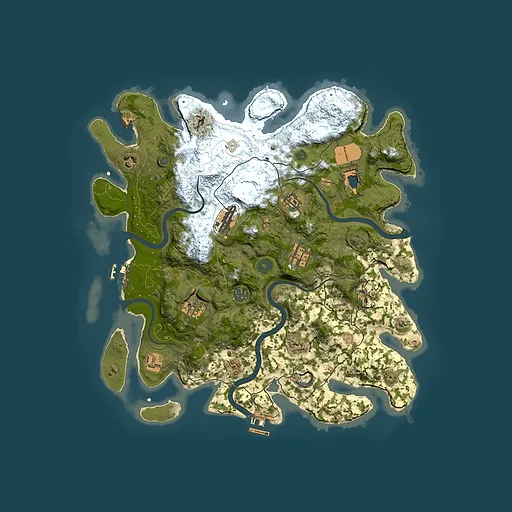 Rust map seed 649113880, 3850x3850m top-down preview